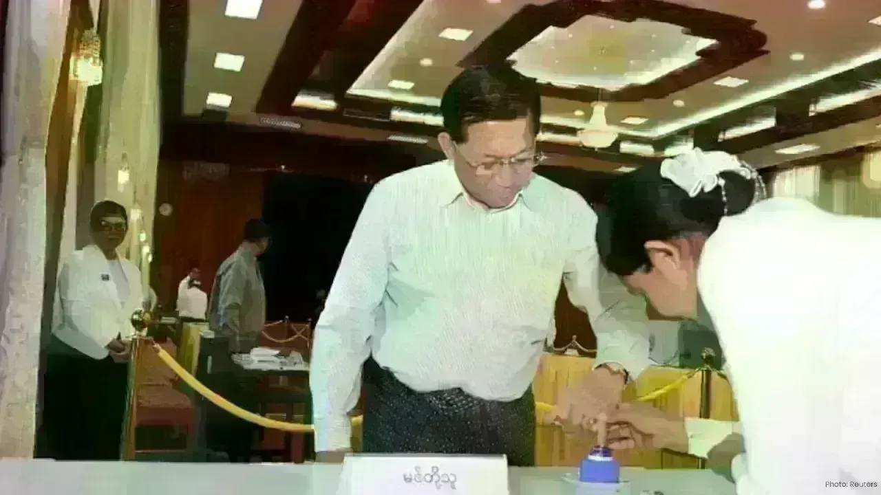 Myanmar’s Military-Backed Party Takes Lead in Elections Amidst Political Strife