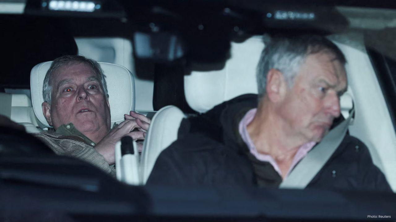 Prince Andrew Seen in Car After Arrest in Probe
