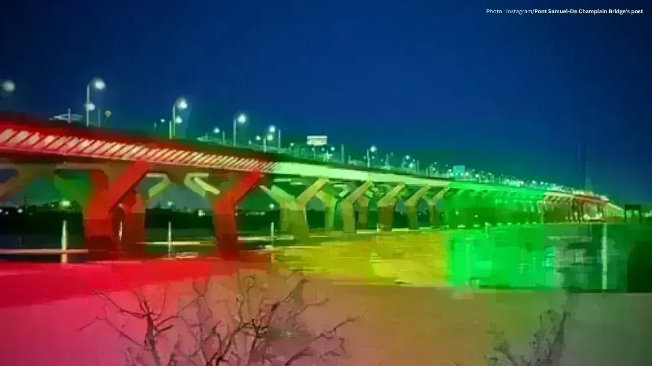 Samuel De Champlain Bridge Illuminates for Health Awareness