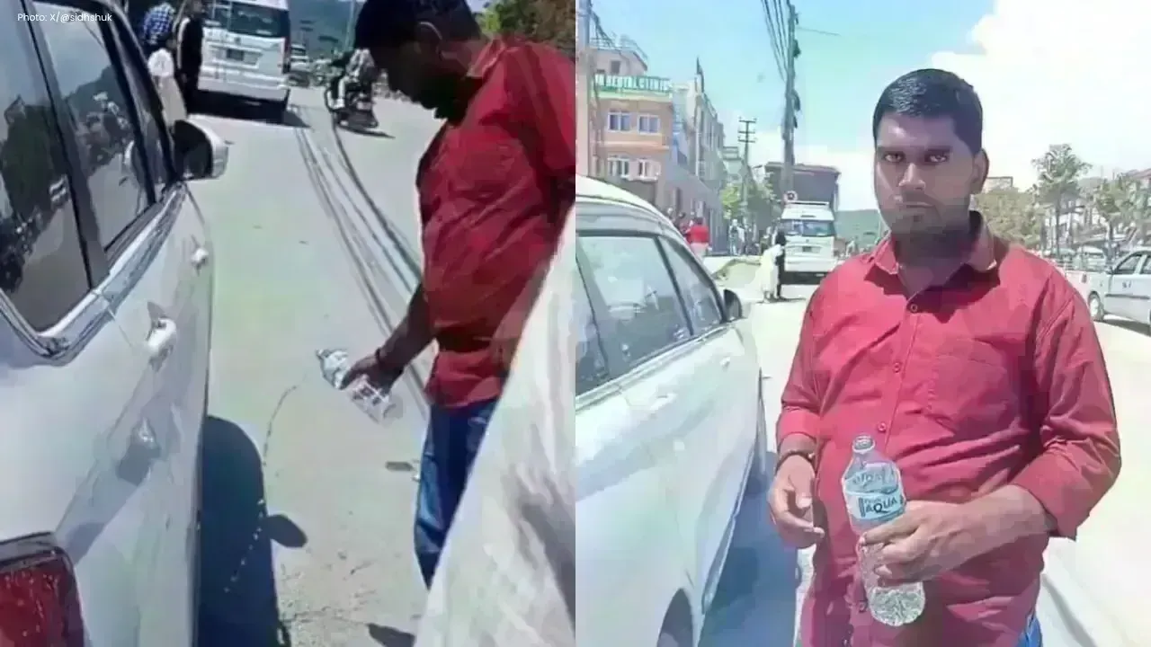 Local Nepali Challenges Tourists on Gutka Spitting