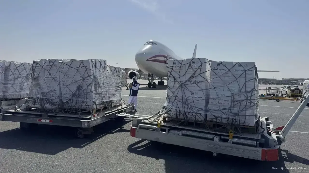 UAE Dispatches 100 Tonnes of Aid to Gaza Through Sharjah
