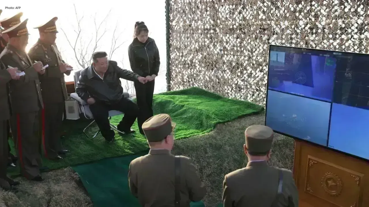 Missile Launches Supervised by Kim and Daughter