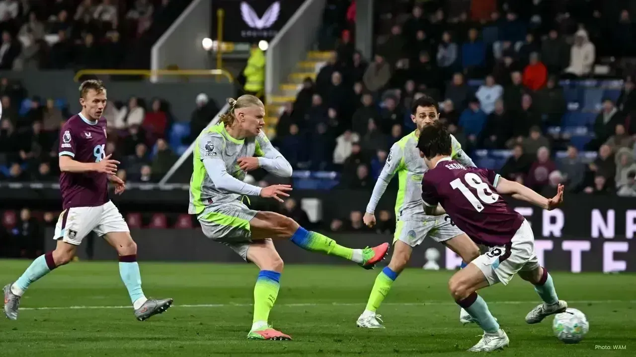 Manchester City Claims Premier League Lead After Haaland's Strike Against Burnley