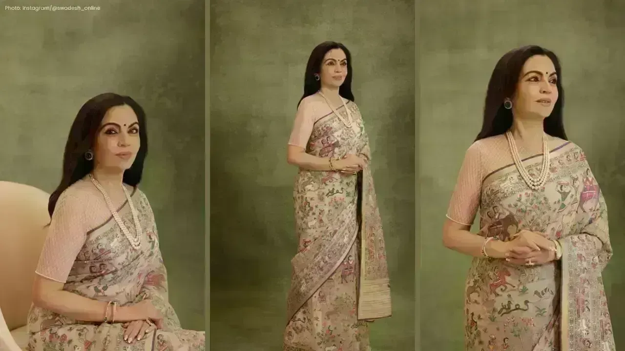 Nita Ambani Dazzles in Exquisite Jamdani Saree at TIME 100 Summit
