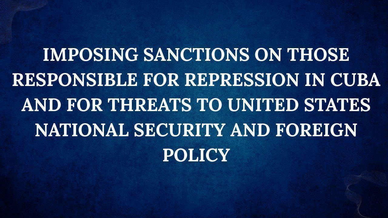 US Intensifies Sanctions Against Cuba Amid Security Risks