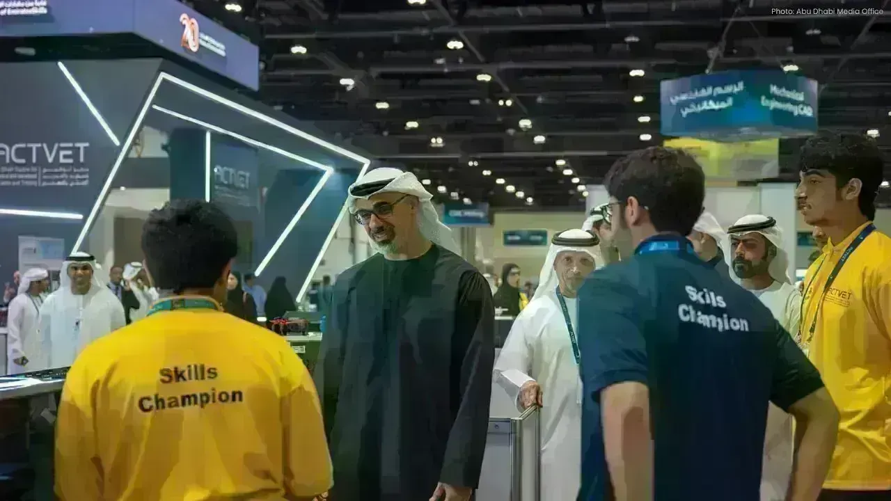 Sheikh Khaled Attends 17th EmiratesSkills Competition in Abu Dhabi