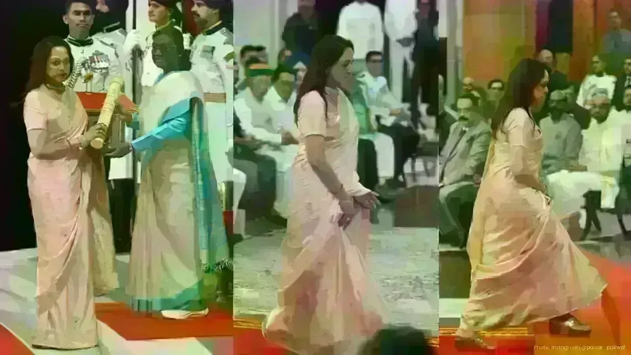 Hema Malini Honors Dharmendra at Padma Awards 2026