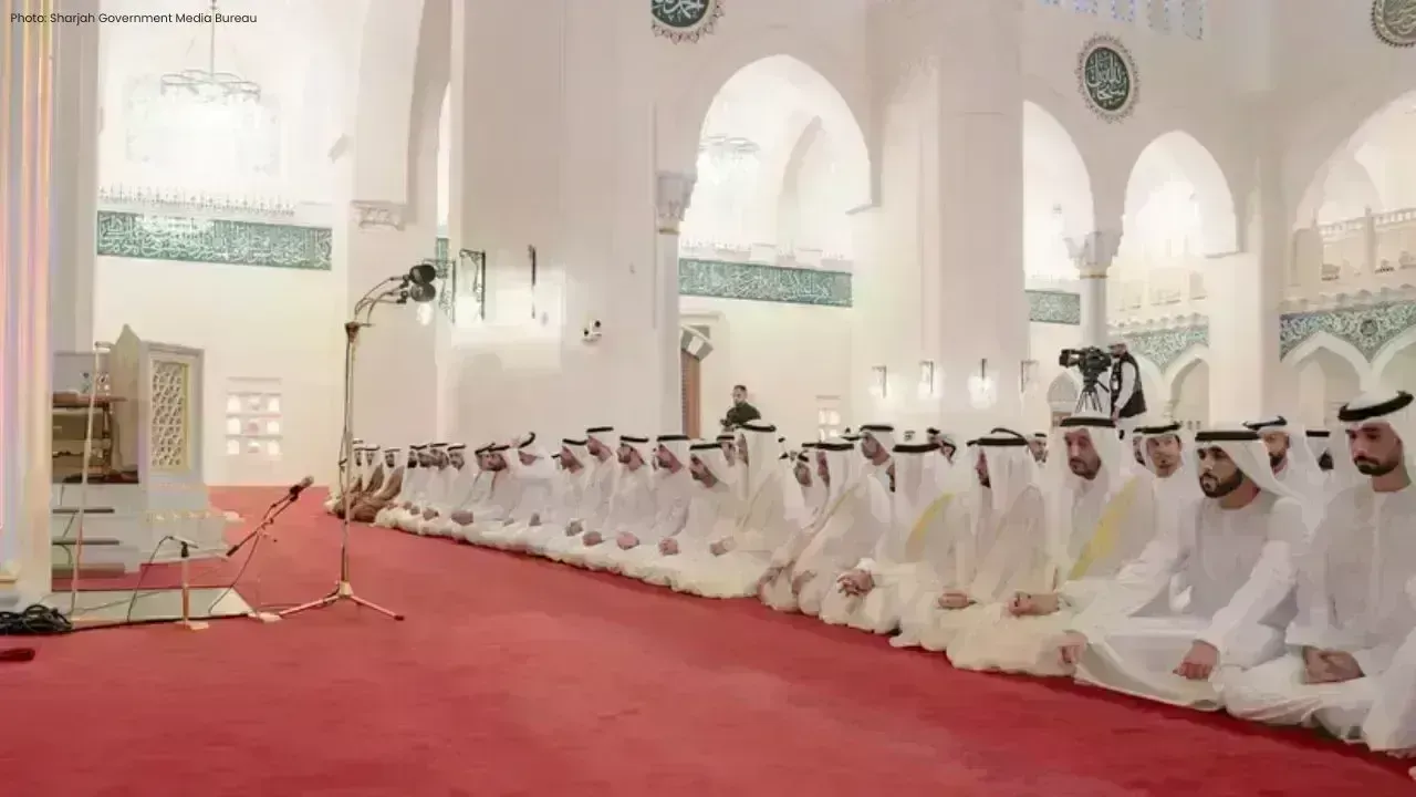 Eid Al Adha Prayer Led by Sharjah Ruler at Sharjah Mosque