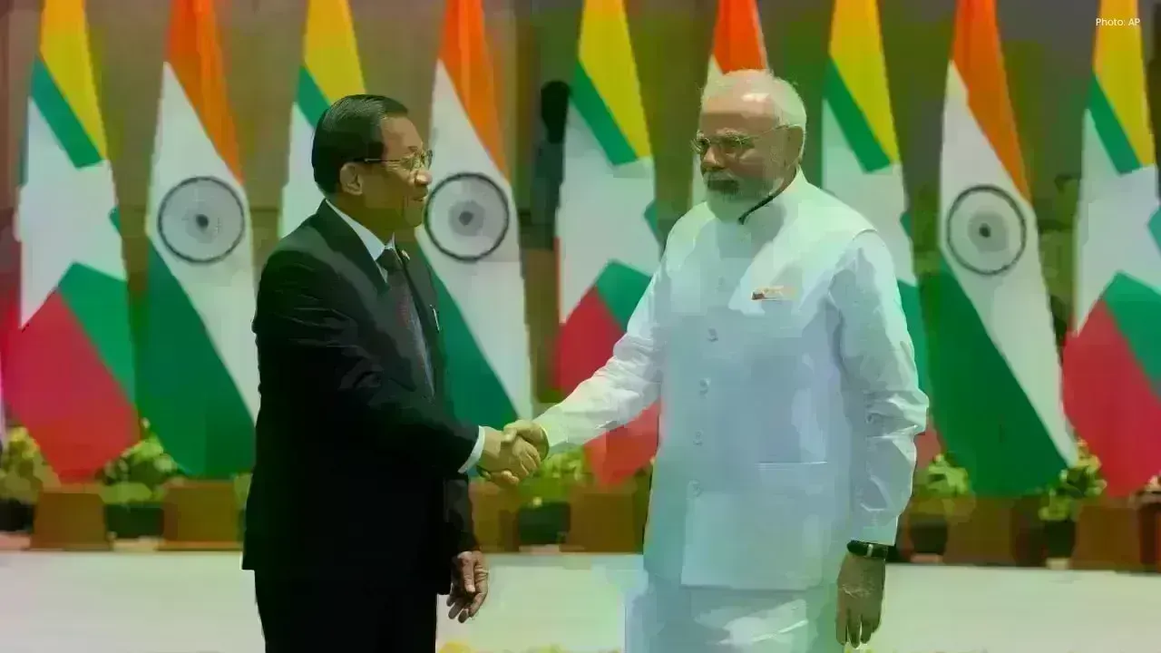 Modi and Myanmar's President Discuss Key Issues in New Delhi