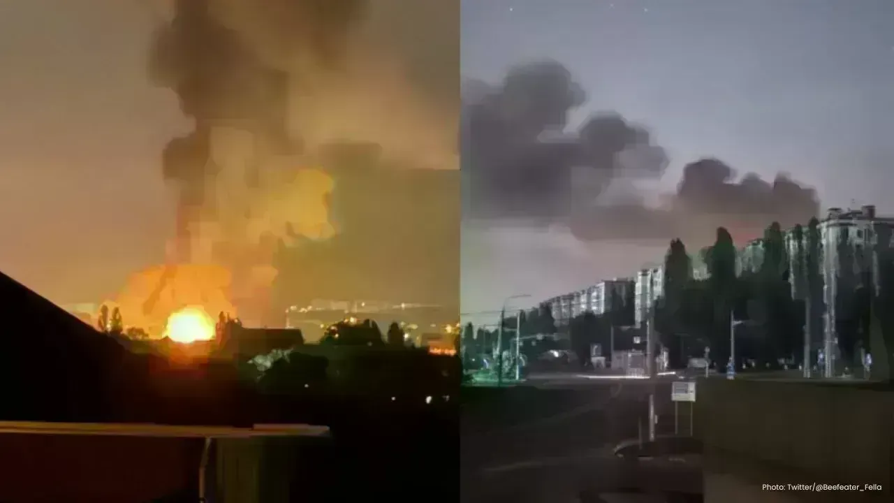 Ukraine Strike Triggers Fire at Belgorod Power Plant in Russia