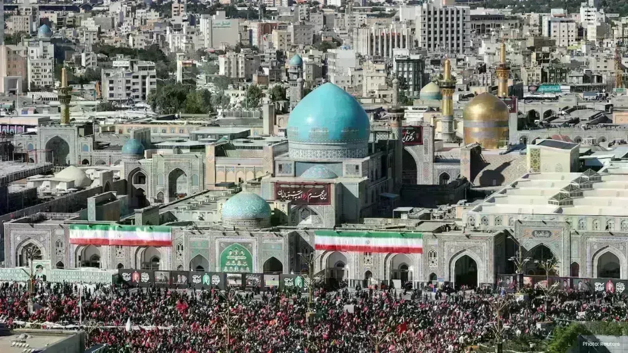 Thousands Gather for Ali Khamenei's Burial at Imam Reza Shrine