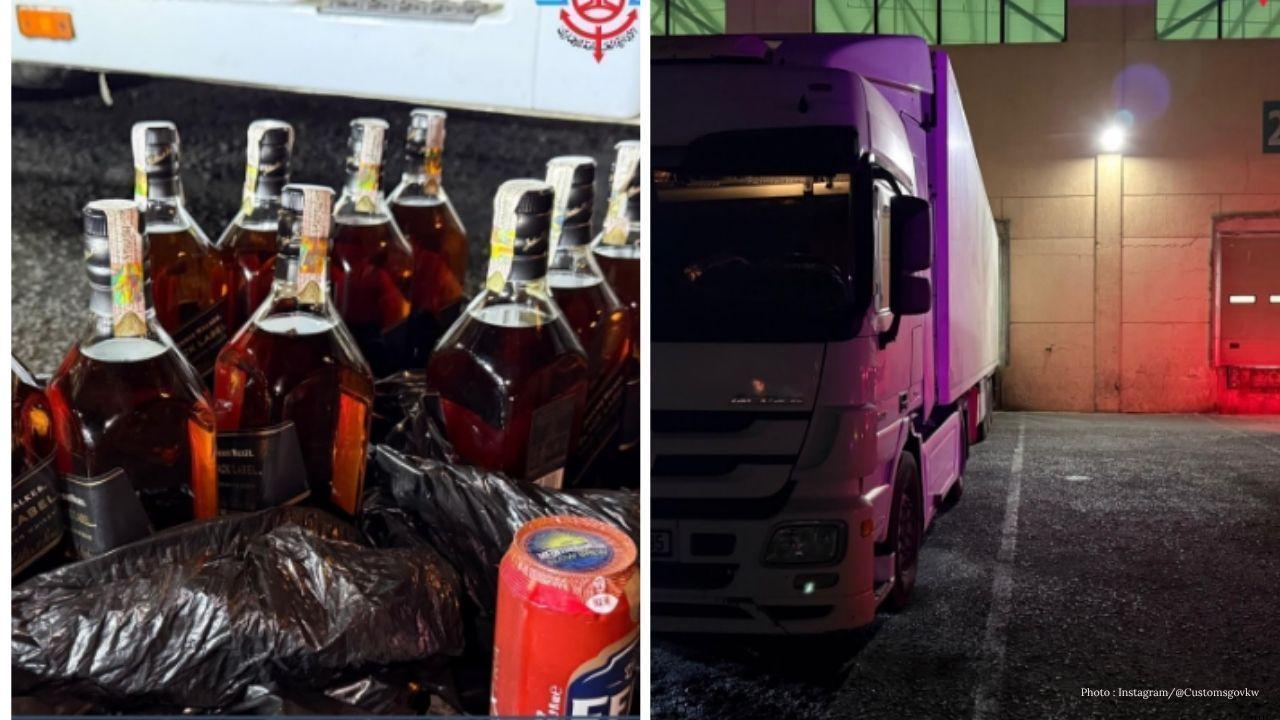 Kuwait Customs Seize Alcohol Hidden in Truck